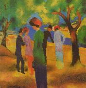 August Macke Lady in a Green Jacket France oil painting artist